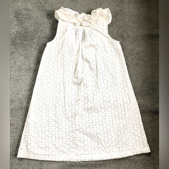 New Conscious Collection by H&M cotton eyelet ruffle short mini dress 8 M med - Picture 3 of 3